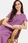 Zivame Desi Drama Knit Cotton Full Length Nightdress - Begonia Pink — thumbnail 1